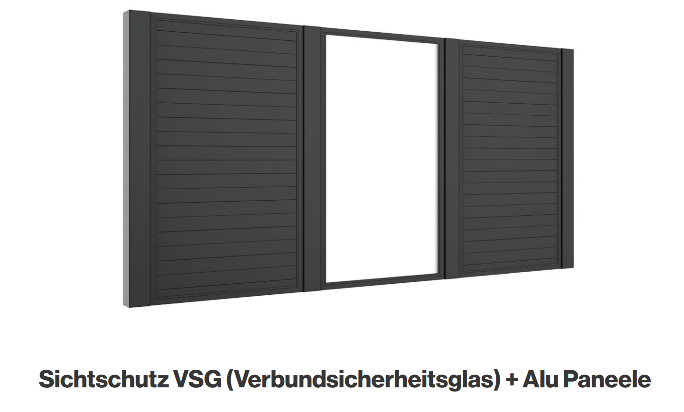 Sichtschutz VSG Paneele