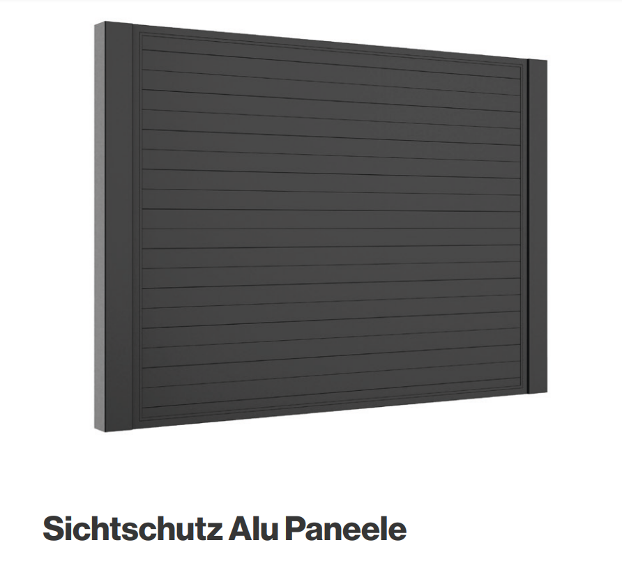 Sichtschutz Alu Paneele