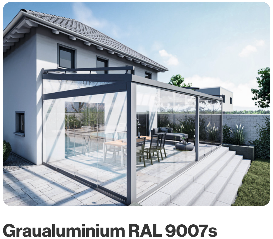 Wintergarten Farbe Grau